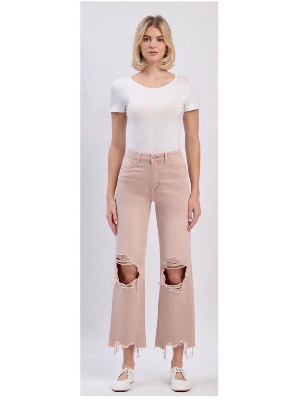 NWT Vervet by Flying Monkey Leslie 90’s Vintage Flare Jeans Rose Pink Denim 30
